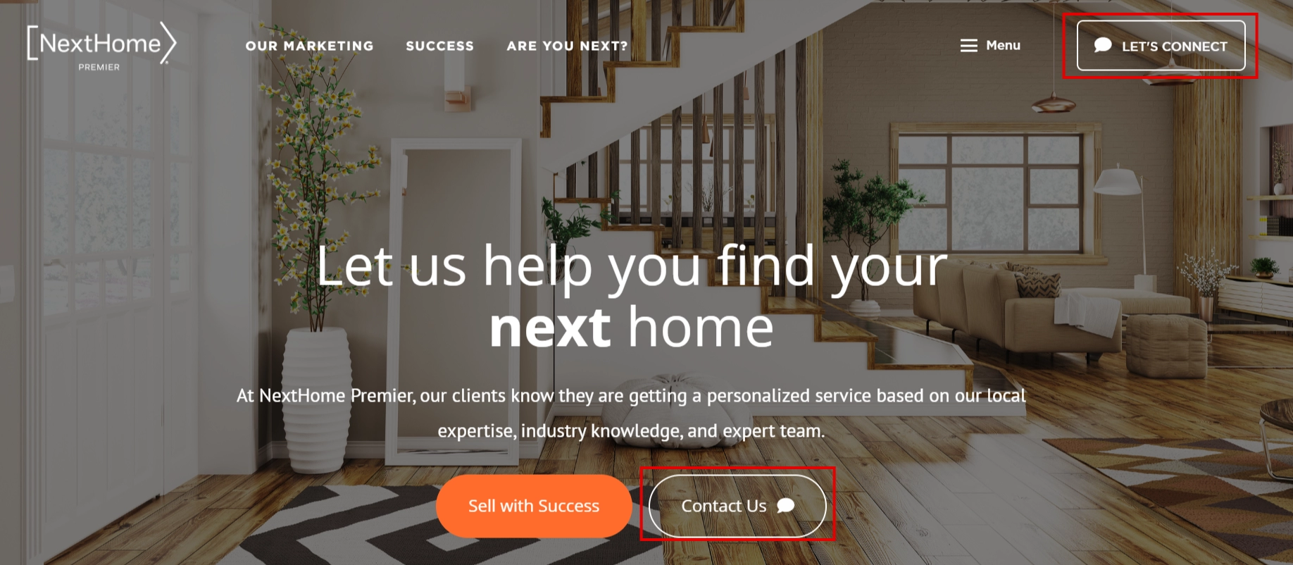 real estate landing page CTA