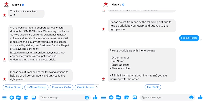 macy's chatbot use case