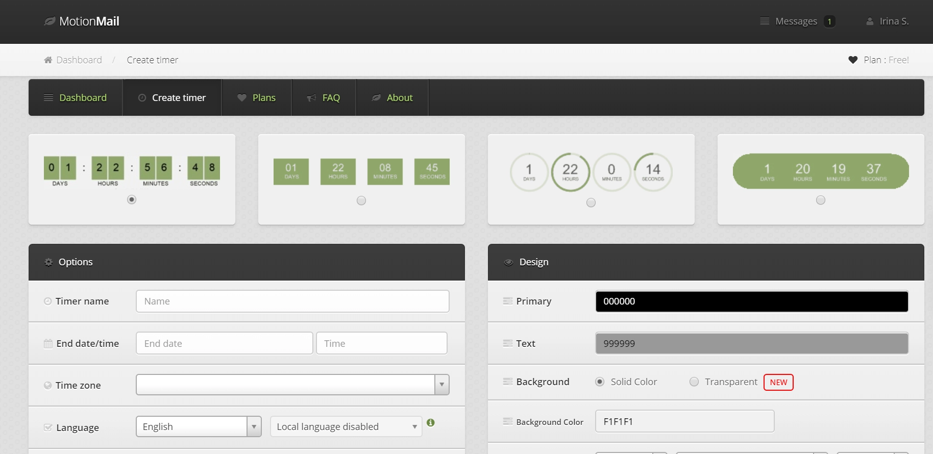 interface motionmail motionmail interface
