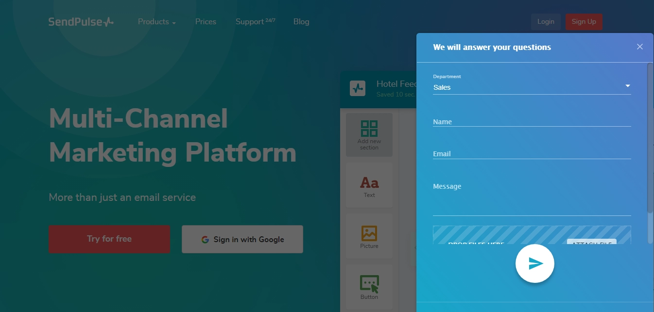 пример живого чата на сайте website live chat example