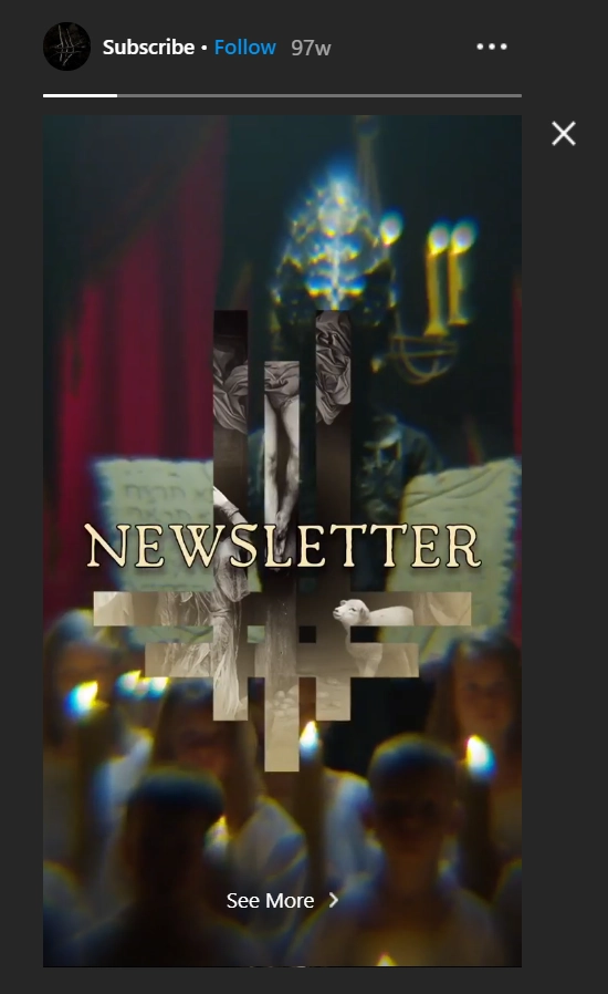 newsletter subscription on instagram