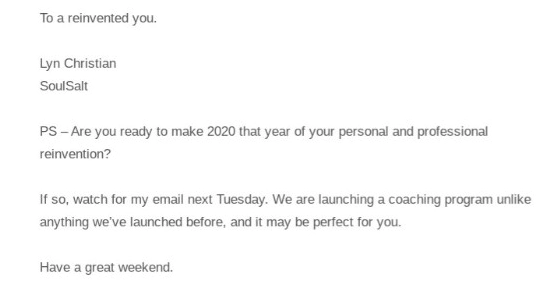 电子邮件推广在线课程的例子 example of email promoting online course