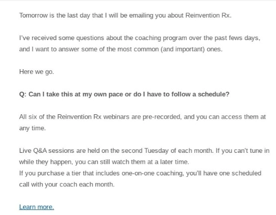 电子邮件中的常见问题 faq in email