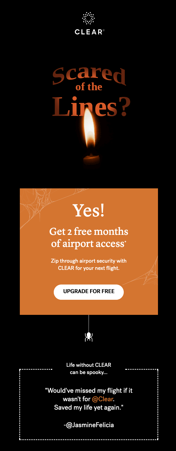 e-mail cu ofertă specială de Halloween halloween special offer email