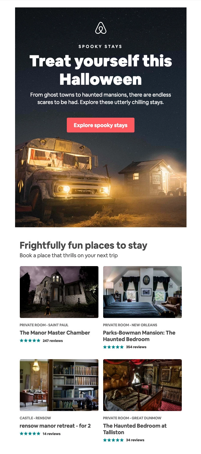 exemplu de e-mail de Halloween halloween email example