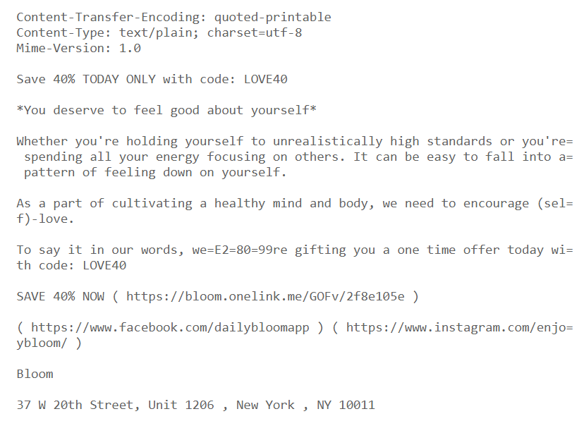 e-mail en texte brut plain text email