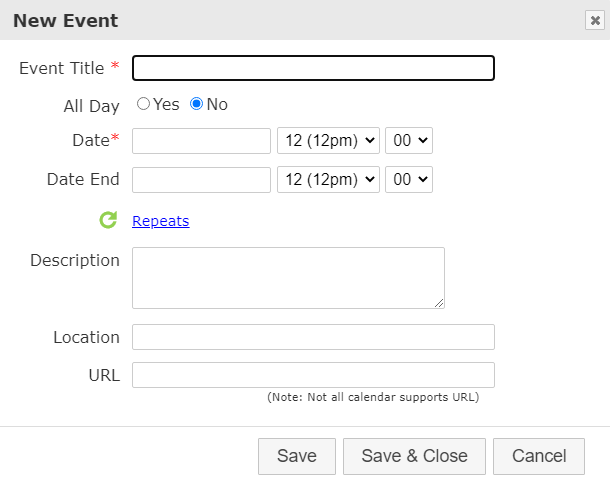 nouvel événement dans iCal Event Maker new event in iCal Event Maker