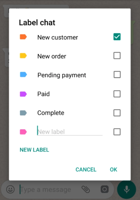 etichete WhatsApp whatsapp labels