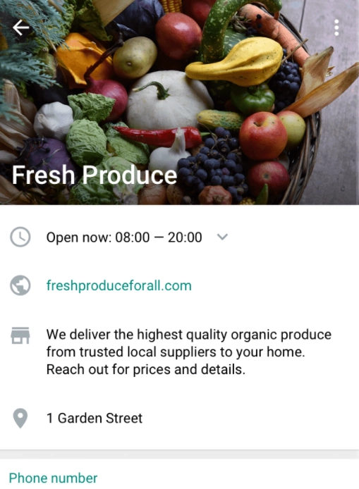 descrierea companiei whatsapp whatsapp business description