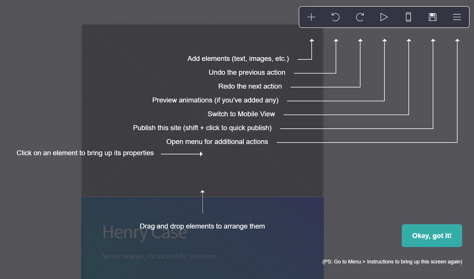 1つのページのWebサイトを構築するためのCarrdツール Carrd tools for building one-pafe website