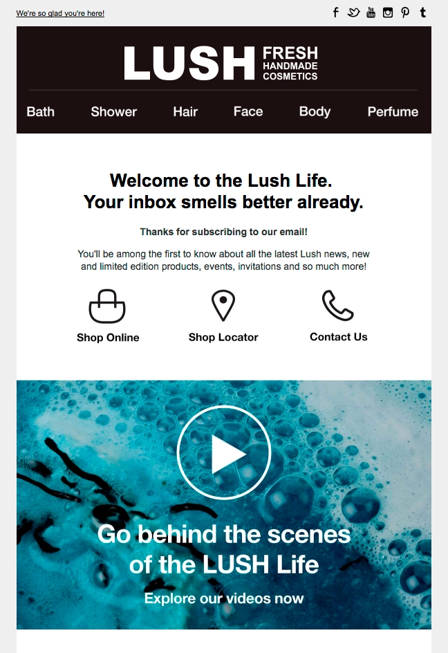 電子メールの製品ビデオ product video in email