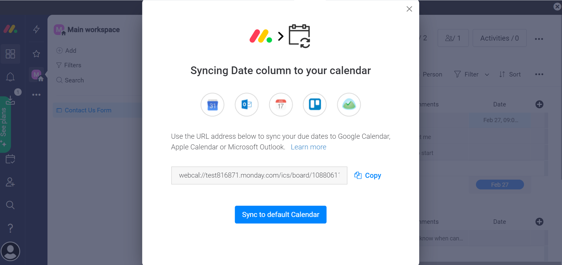 crm calendar integration