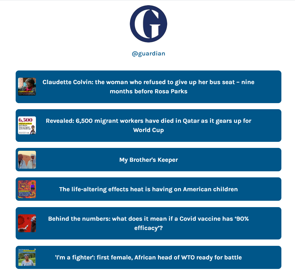 生物链接页面示例 bio link page example