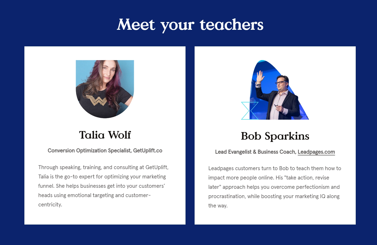 exemplu de pagină de destinație pentru seminarii web webinar landing page example