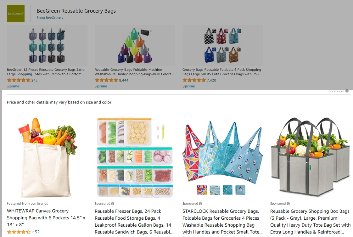 secțiunea sponsorizată a rezultatelor căutării sponsored section of search results