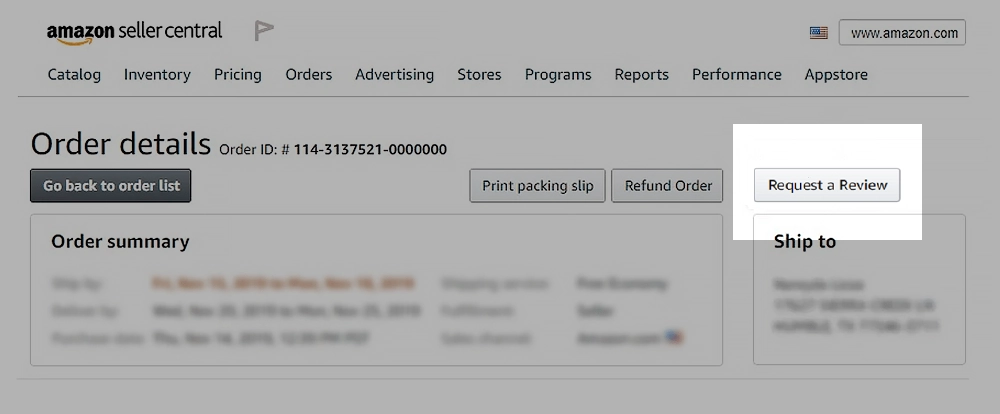 cerând recenzii pe Amazon asking for reviews on amazon