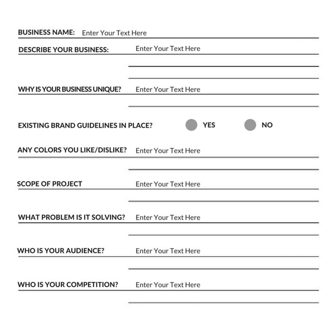 简要模板 brief template