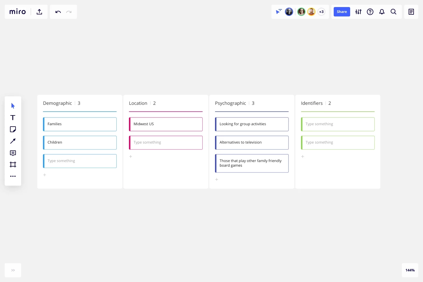 目标受众模板 target audience template
