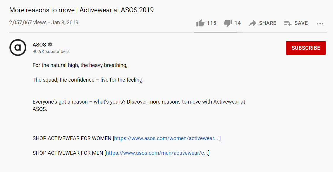 視頻描述框中的鏈接 links in video description boxes