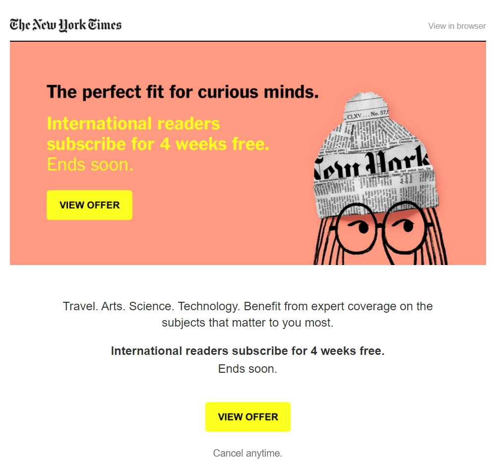 最後機會電子郵件示例 last chance email example