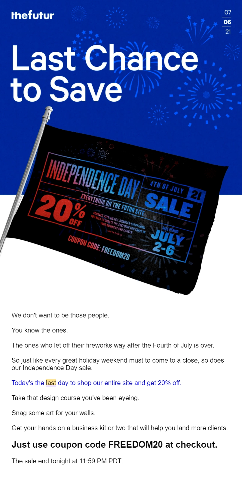 最後機會電子郵件 last chance email