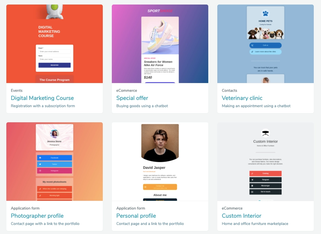 預製模板 premade templates