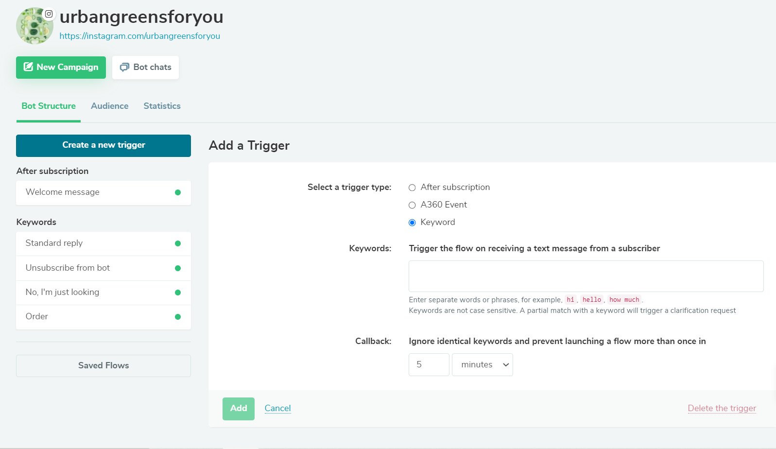 Добавляйте новые триггеры в один клик Add new triggers in one click