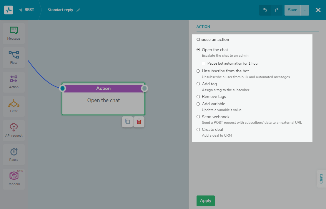 Дайте вашим пользователям возможность подключиться к человеку-агенту Give your users an opportunity to connect to a human agent