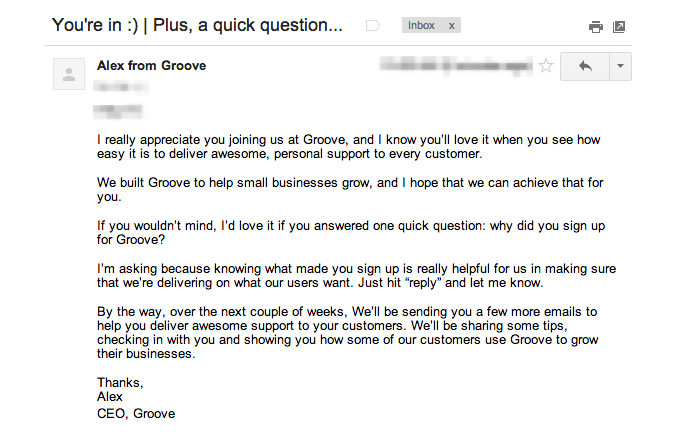 E-mail groove