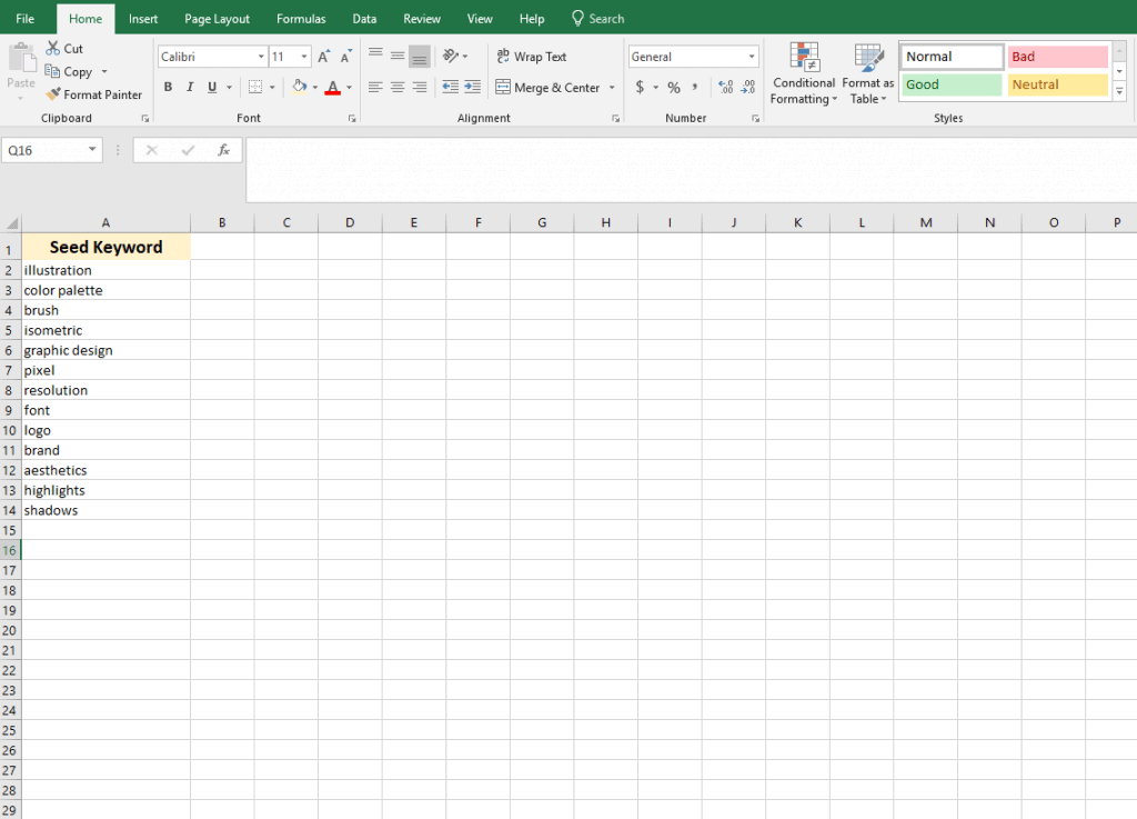 guida alla ricerca e al brainstorming delle parole chiave dei semi