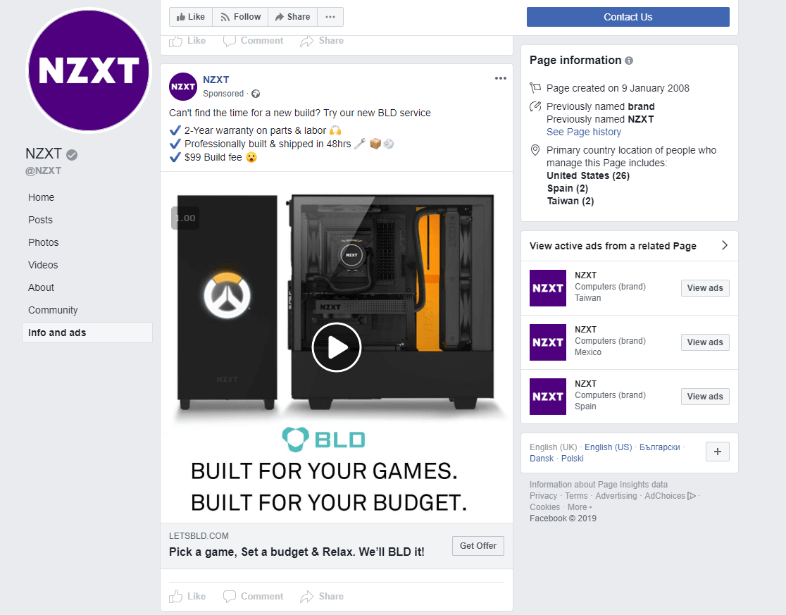 nzxt utilisant des canaux sortants pour leur marketing push leur campagne de promotion des ventes construire un ordinateur sur les réseaux sociaux exemple d'entreprise utilisant le numéro de marketing 3