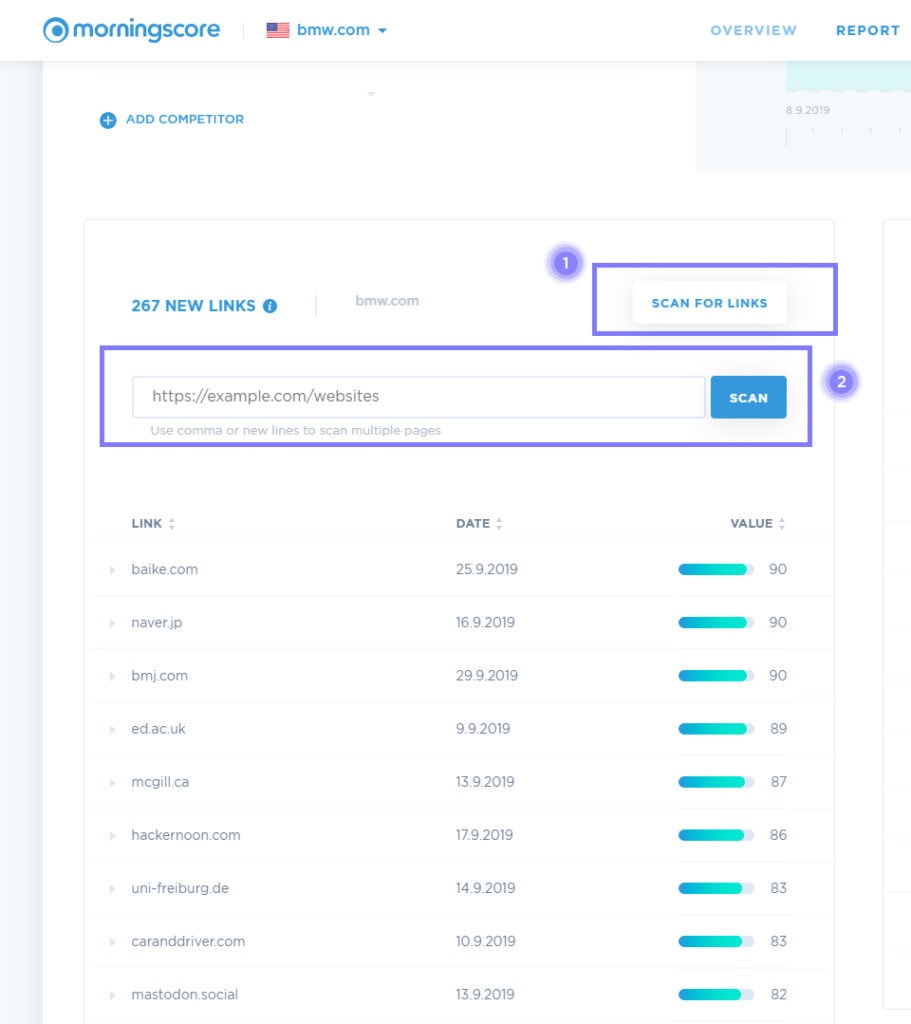iyi geri bağlantı denetleyicileri, oluşturduğunuz bağlantıları manuel olarak taramanıza olanak tanır
