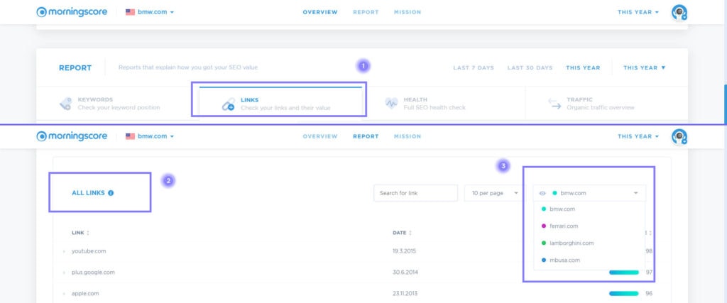 tüm rakip geri bağlantılarını nasıl görebilirim