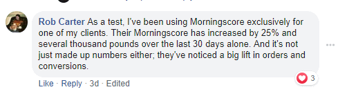 morningscore testimonial calcular el potencial roi en seo