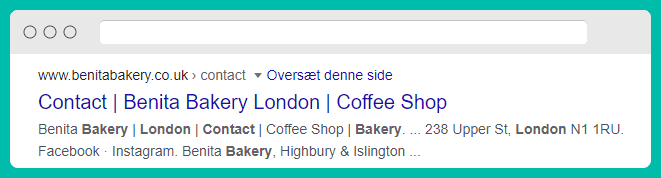 Przykład złego metaopisu strony kontaktowej
