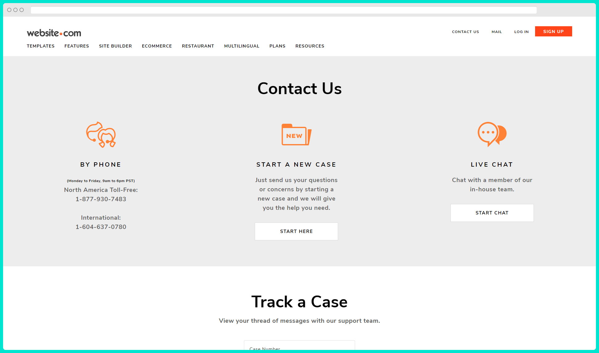 website.com strona kontaktowa przykład seo powyżej zakładki CTA