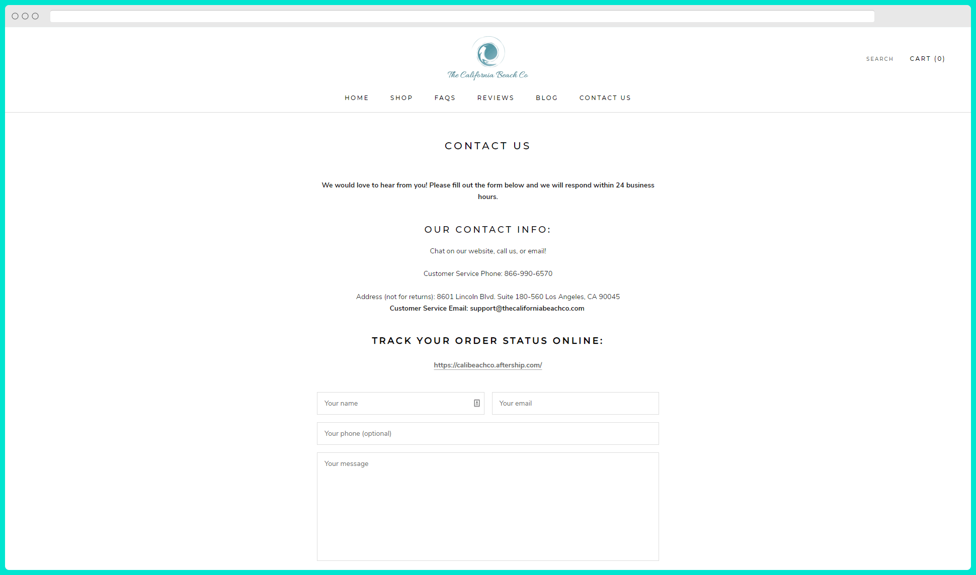 thecaliforniabeachco strona kontaktowa przykładowa strona seo z formularzem kontaktowym