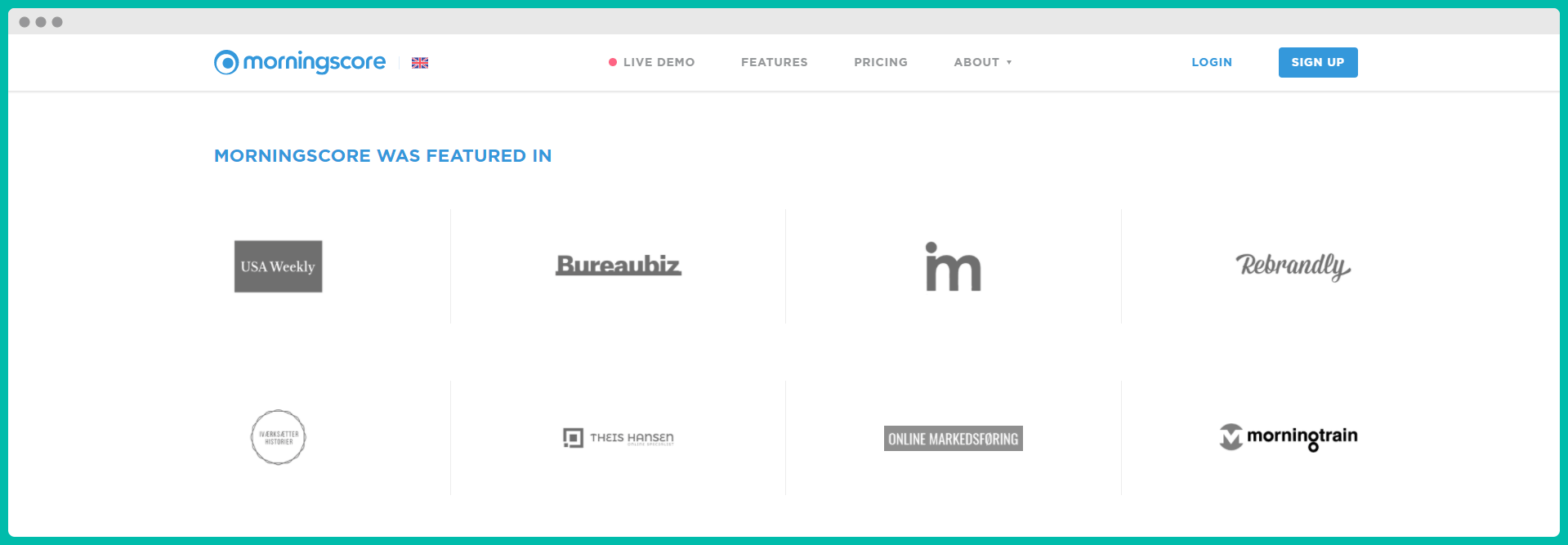 หลักฐานทางสังคมพร้อมตัวอย่างโลโก้พันธมิตร