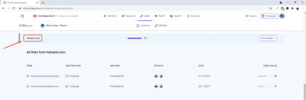คลิกที่แต่ละลิงค์เพื่อแสดงรายละเอียดเพิ่มเติมเกี่ยวกับมัน